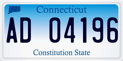 CT license plate AD04196