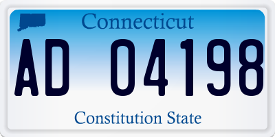 CT license plate AD04198