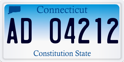 CT license plate AD04212