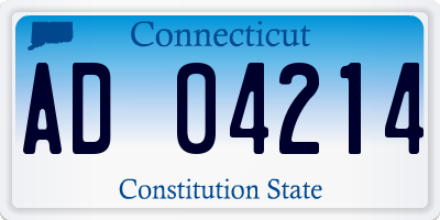 CT license plate AD04214