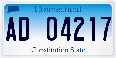 CT license plate AD04217
