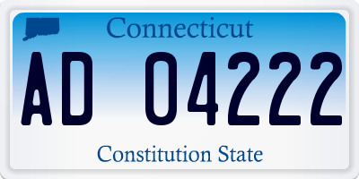 CT license plate AD04222