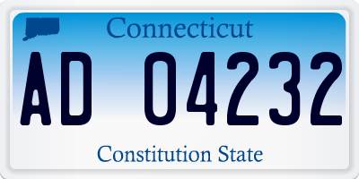 CT license plate AD04232