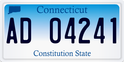 CT license plate AD04241