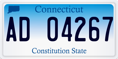 CT license plate AD04267