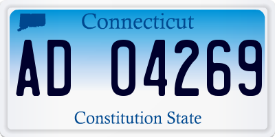 CT license plate AD04269