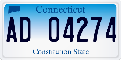 CT license plate AD04274