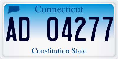 CT license plate AD04277