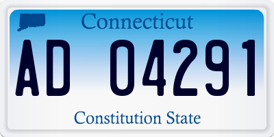 CT license plate AD04291