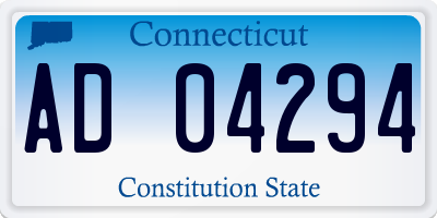 CT license plate AD04294