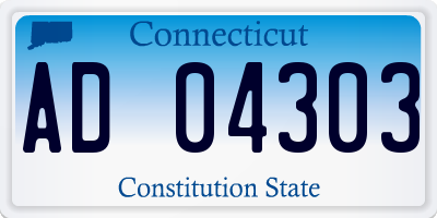 CT license plate AD04303
