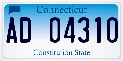 CT license plate AD04310