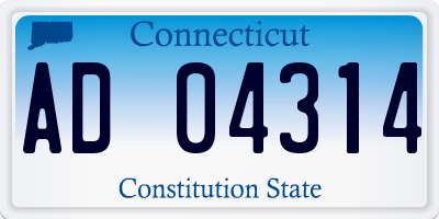 CT license plate AD04314