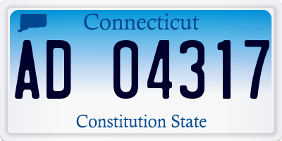 CT license plate AD04317
