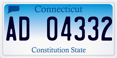CT license plate AD04332