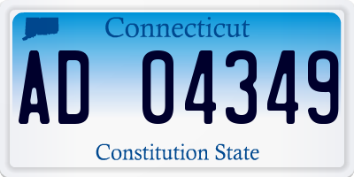 CT license plate AD04349