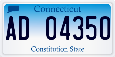 CT license plate AD04350