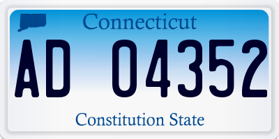 CT license plate AD04352