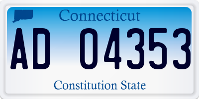 CT license plate AD04353