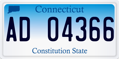 CT license plate AD04366