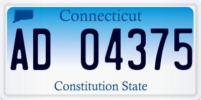 CT license plate AD04375