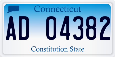 CT license plate AD04382