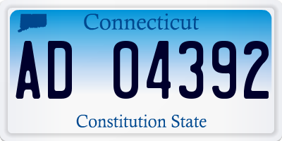CT license plate AD04392