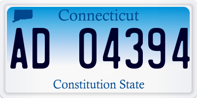 CT license plate AD04394