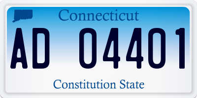 CT license plate AD04401