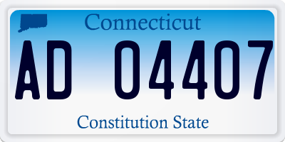 CT license plate AD04407