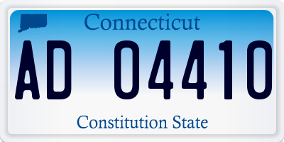 CT license plate AD04410