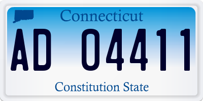 CT license plate AD04411