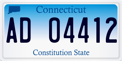 CT license plate AD04412