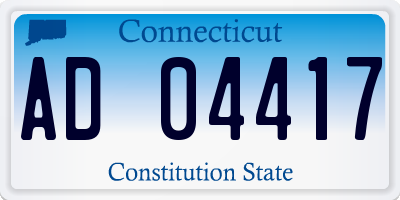 CT license plate AD04417