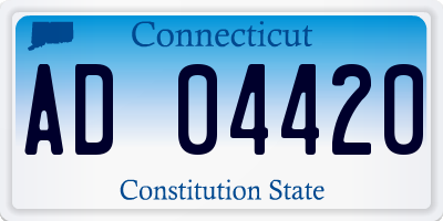 CT license plate AD04420