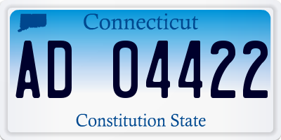 CT license plate AD04422
