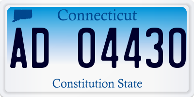 CT license plate AD04430