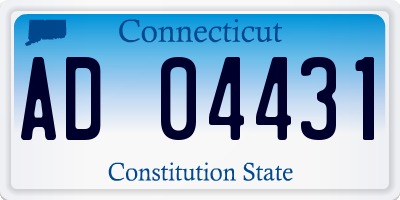 CT license plate AD04431