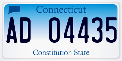 CT license plate AD04435