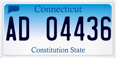 CT license plate AD04436