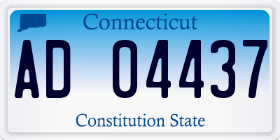 CT license plate AD04437