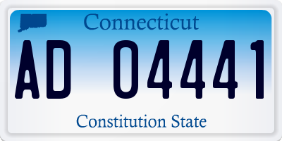 CT license plate AD04441