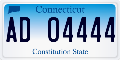 CT license plate AD04444