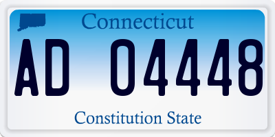 CT license plate AD04448