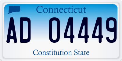 CT license plate AD04449