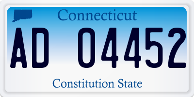 CT license plate AD04452