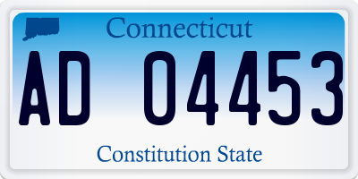 CT license plate AD04453