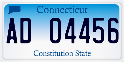 CT license plate AD04456