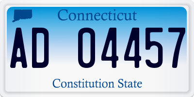 CT license plate AD04457