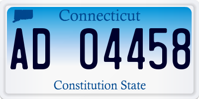 CT license plate AD04458